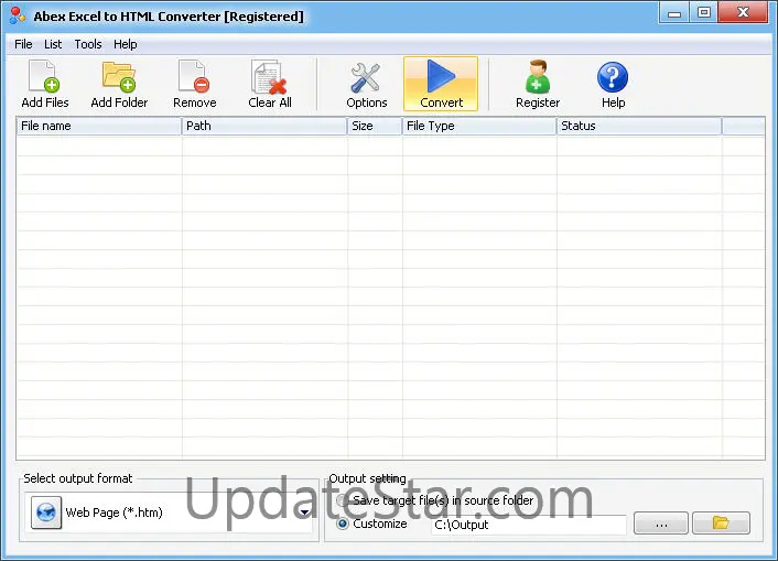 Abex Excel to HTML Converter