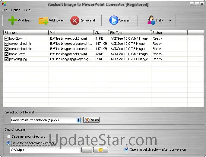 Aostsoft Image to PowerPoint Converter