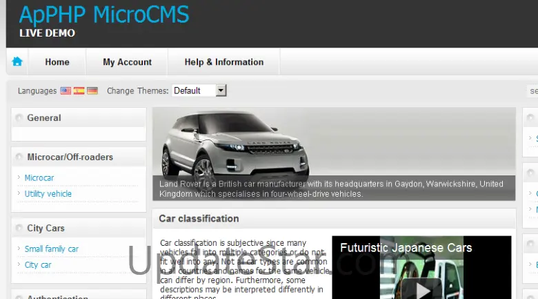 ApPHP MicroCMS - Web Content Management System