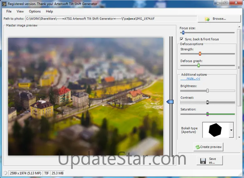 Artensoft Tilt Shift Generator 1.2