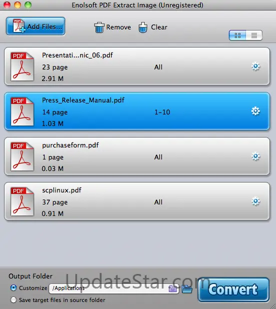 Enolsoft PDF Extract Image for Mac