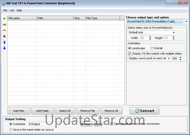 Ailt Text TXT to PowerPoint Converter