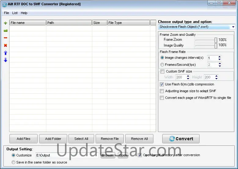 Ailt RTF DOC to SWF Converter