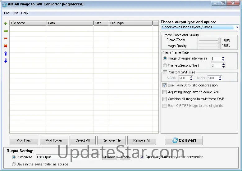 Ailt All Image to SWF Converter