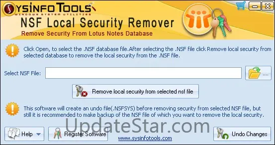 SysInfoTools NSF Local Security Remover 1.1