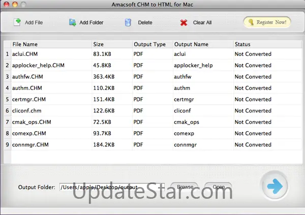 Amacsoft CHM to HTML for Mac