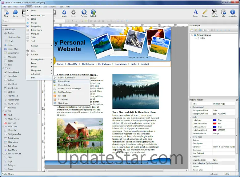 Quick 'n Easy Web Builder - Windows/Mac/Linux