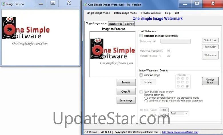 One simple image watermark 20.12.1