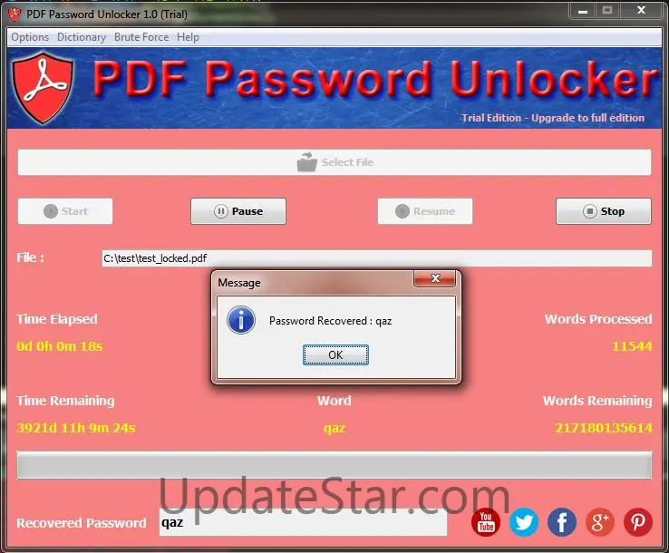 PDF Password Unlocker 1.0