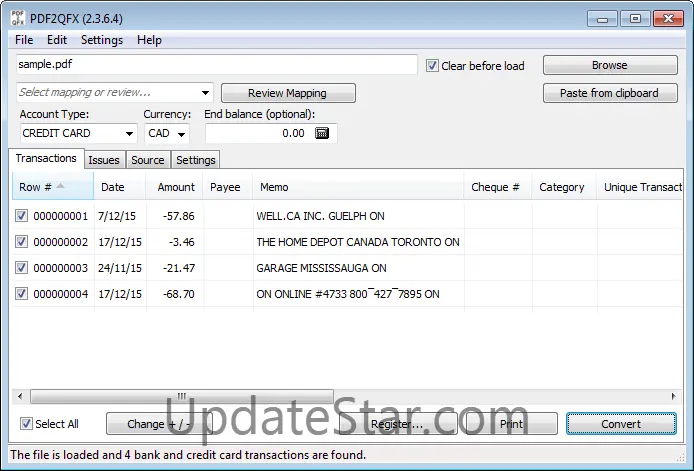 PDF2QFX 4.0.72