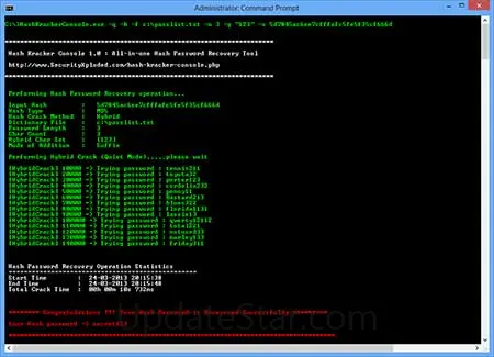 Hash Kracker Console 2.0