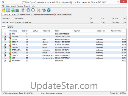 JRecoverer for Oracle Database Passwords 1.4.1
