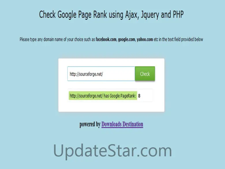 Script to get Google Pagerank 1.6