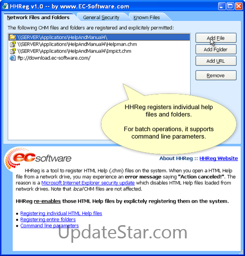 HHReg HTML Help Registration Utility 1.3