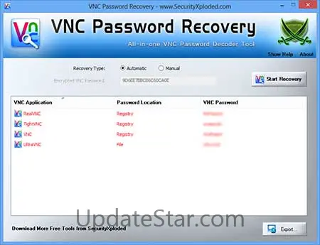 VNC Password Recovery 4.0