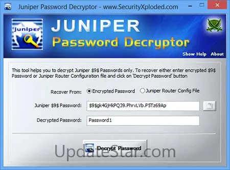 Password Decryptor for Juniper 2.0
