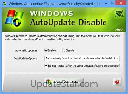 Disable Windows AutoUpdate 3.0