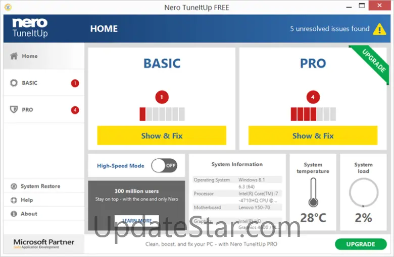 Nero TuneItUp Free 2.8.0.84