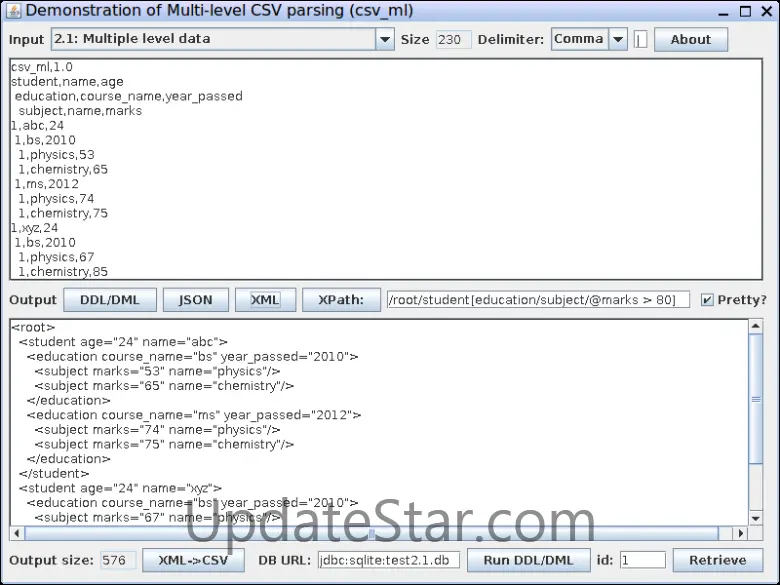 CSV TDV TSV to JSON XML Convertor 1.0