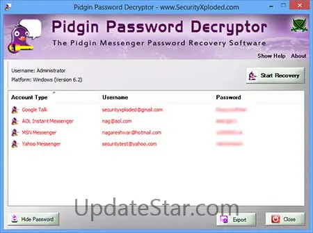 Password Decryptor for Pidgin 4.0