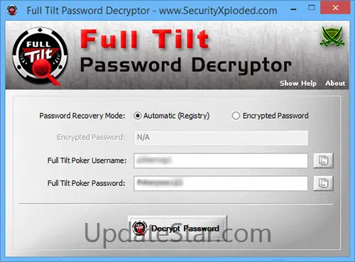 Password Decryptor for Full Tilt 1.5