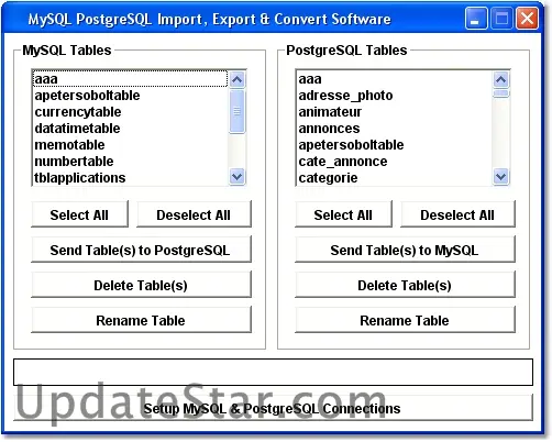 MySQL PostgreSQL Import, Export & Convert Software 7.0