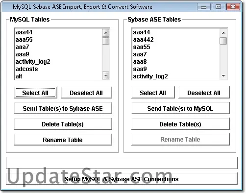 MySQL Sybase ASE Import, Export & Convert Software 7.0
