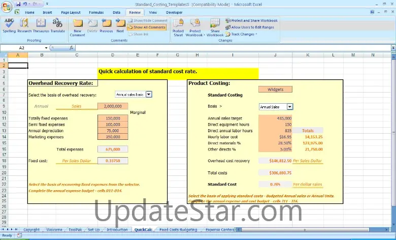 Excel Costing & Expense Controls