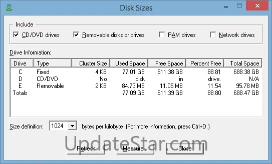 DiskSizes 2.1