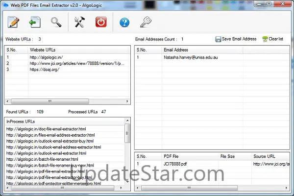 Web PDF Files Email Extractor 2.0