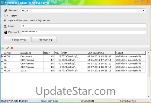A-Number backup for MS SQL Server
