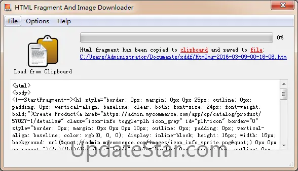 Html Fragment and Image Downloader