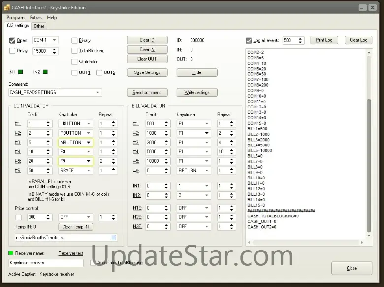CASH Interface2 keystroke edition 2.8.3.1