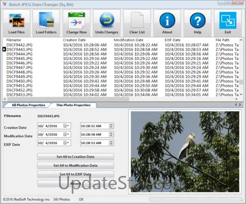 Batch JPEG Date Changer 1.64