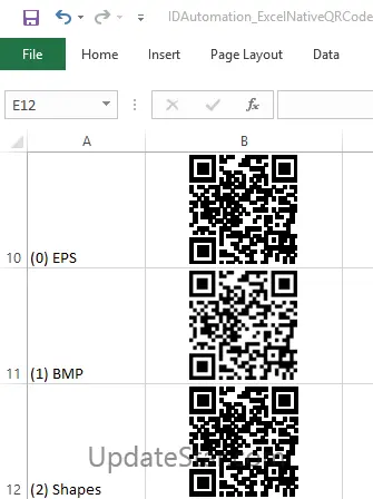 QR-Code Native Excel Barcode Generator 17.7