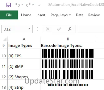 Code-128 Native Excel Barcode Generator 16.9
