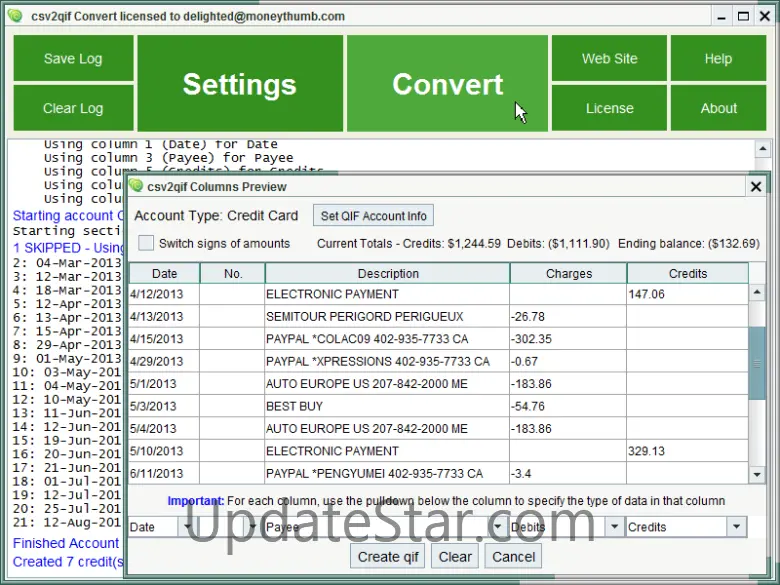 CSV2QIF Convert 10.2.13