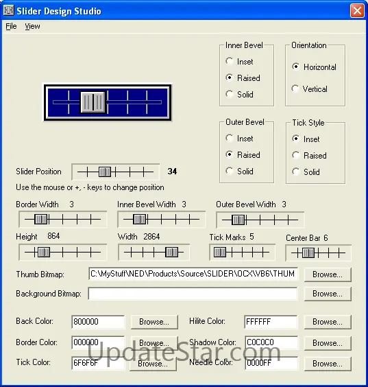 Slider ActiveX Control Source Code