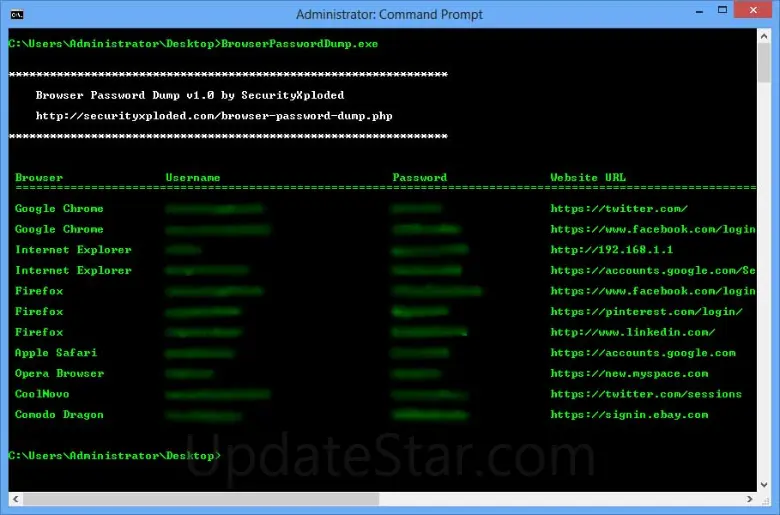 Browser Password Dump 8.0