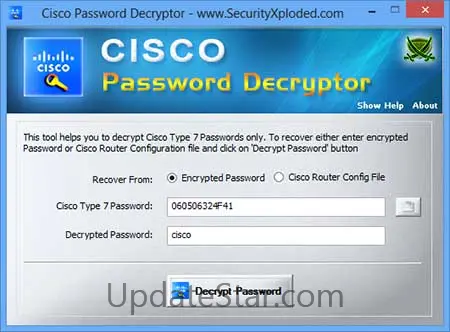 Password Decryptor for Cisco 6.0