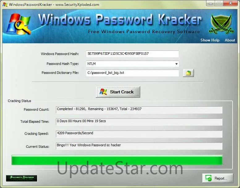 WindowsPassword Kracker 4.0