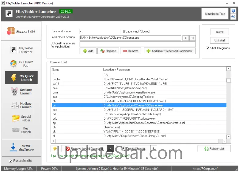 FCorp - File & Folder Launcher