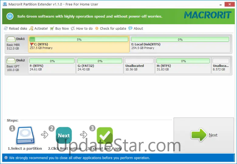 Macrorit  Partition Extender Free 1.0.2
