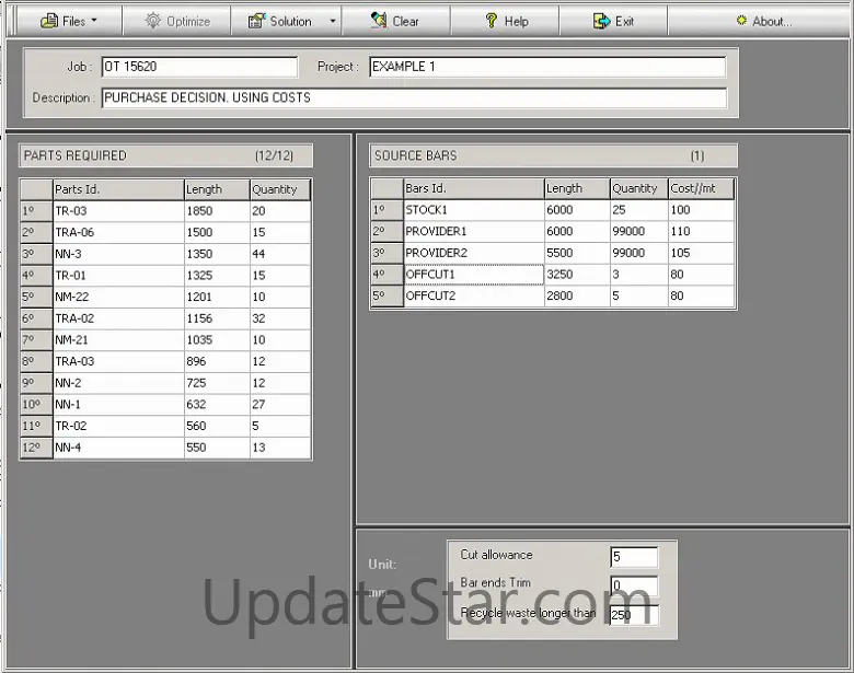 1DNest: 1D Cutting Optimizer 4.0.1.138