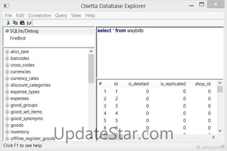 Oxetta Database Explorer 1.0
