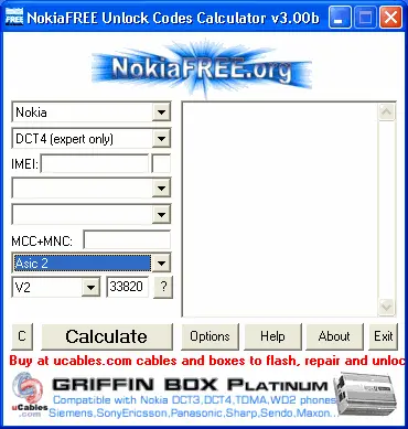 NokiaFREE unlock codes calculator 3.1