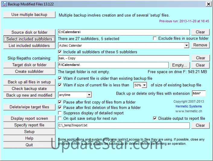 Modified File Backup 16.26