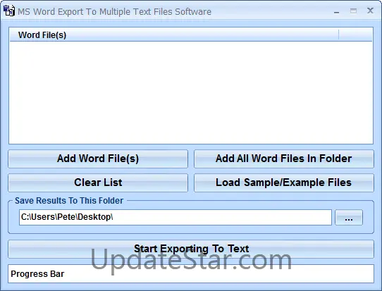 MS Word Export To Multiple Text Files Software 7.0