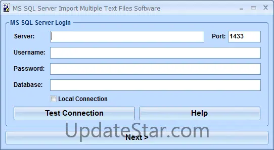 MS SQL Server Import Multiple Text Files Software 7.0