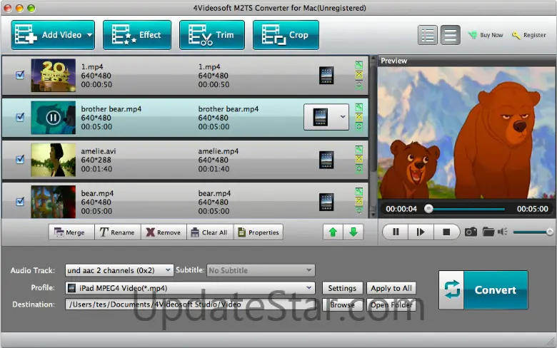 4Videosoft M2TS Converter for Mac 5.1.52